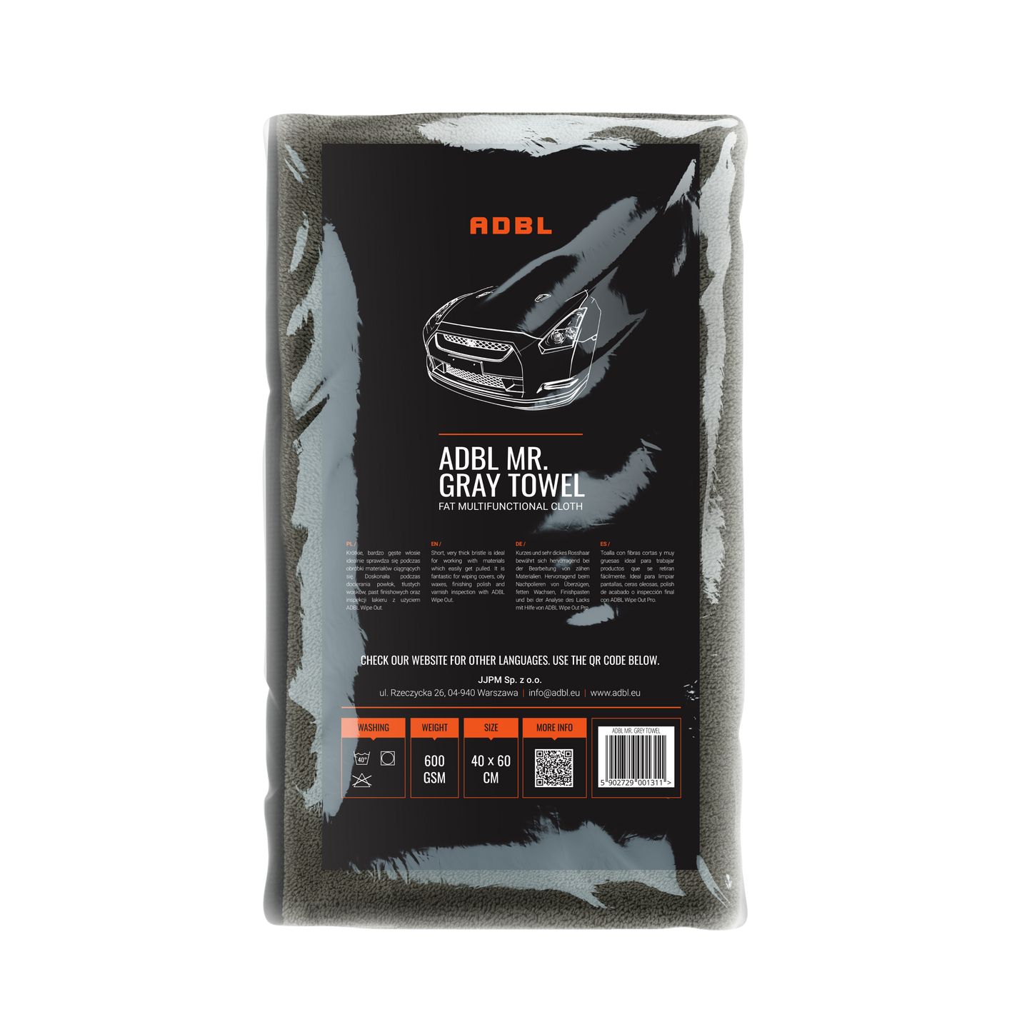 Mikrokuituliina 600GSM Mr. Gray